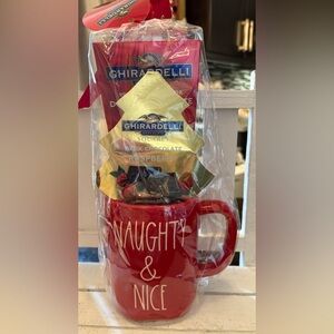Rae Dunn Gift Set with Red Naughty & Nice Mug